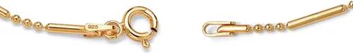 Vista 2 de PalmBeach - Pulsera de tobillo ajustable con barra de plata de ley chapada en oro amarillo (0.059 pulgadas), 9 pulgadas más 2 pulgadas de extensión