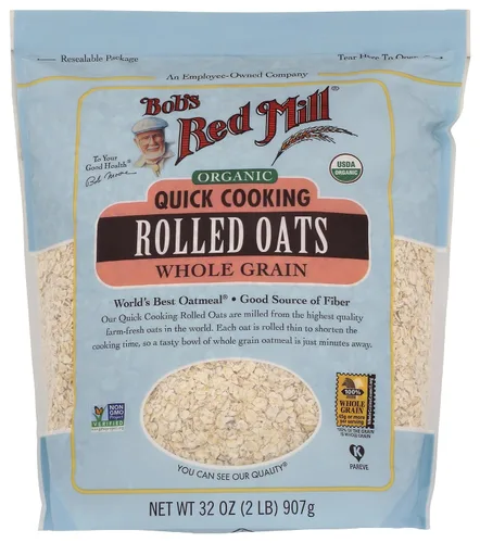 Vista 9 de Bob's Red Mill - Copos de avena orgánicos de cocción rápida , 16 onzas (paquete de 4)