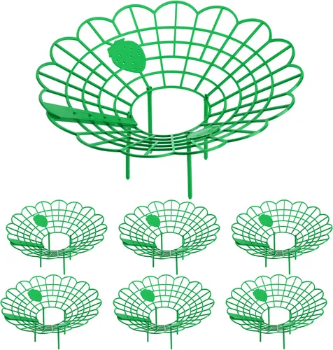 Vista 7 de Iceyyyy Paquete de 10 soportes para plantas de fresa, soporte para plantas de fresa con 4 pies de soporte, jaula de soporte para mantener las bayas