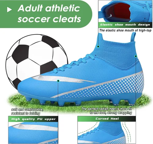Vista 6 de CBUSTER Soccer Cleats Mens Women Outdoor Soccer Shoes for Big Boy AG TF