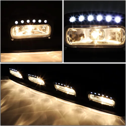 Vista 3 de DNA MOTORING FL-ZTL-360-CH Luz antiniebla universal montada en el techo con arnés de cableado e interruptor interior, ángulo de haz ajustable