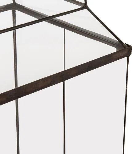 Vista 7 de H Potter Estuche grande de terrario Wardian de vidrio con vidrio curvo, maceta de mesa para interior con base de metal, exhibición decorativa