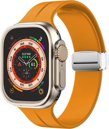 Vista 15 de Banda magnética compatible con Apple Watch de 38mm 40mm 41mm 42mm 44mm 45mm 46mm 49mm, mujeres y hombres, correa deportiva de silicona compatible