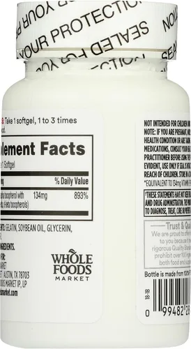 Vista 2 de 365 by Whole Foods Market, Vitamina E 200 UI, 120 CT