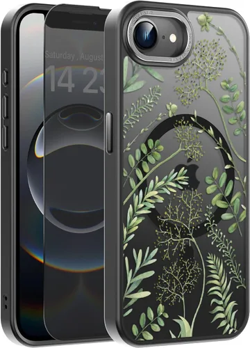Vista 138 de Goodon para iPhone 15 Pro Max con protector de pantalla de privacidad, compatible con Magsafe, funda translúcida mate a prueba de golpes - Linda