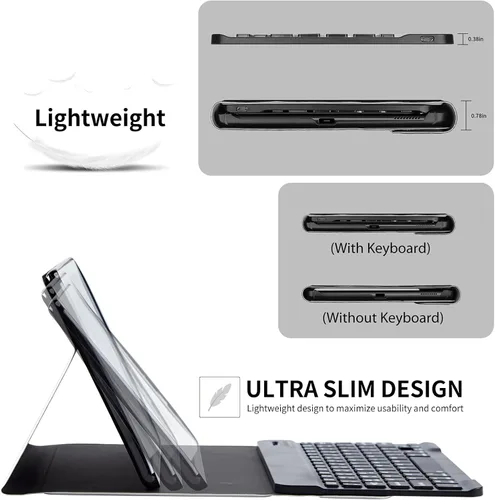 Vista 3 de Funda con teclado africano para Samsung Galaxy Tab S6 Lite de 10.4 pulgadas 2022 (SM-P613/P619)/2020 (SM-P610/P615), funda protectora delgada