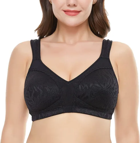 Vista 3 de Wingslove - Brasier para mujer, copa completa, sin acolchado, cómodo, minimizador, sin alambre, talla grande