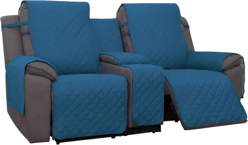 Vista 14 de PureFit Funda de Sofá de Dos Plazas Reclinable Reversible Resistente al Agua - Protector de Muebles Antideslizante para Reclinable de 2 Asientos