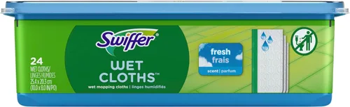 Vista 2 de P&G Swiffer - Repuesto de almohadilla para trapeador húmedo, aroma fresco de ventana abierta, 24 unidades (paquete de 6)