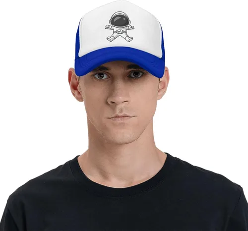 Vista 4 de Astronauta Logo Baseball Cap Woman Mens Trucker Hat Adjustable Mesh Dad Hat