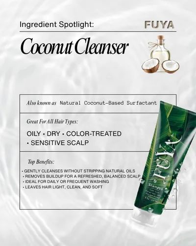 Vista 5 de FUYA Repair Essentials Champú aclarante limpieza profunda para raíces grasas y cuero cabelludo seco Fortalece el cabello dañado, restaura