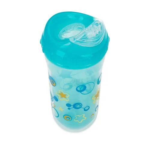 Vista 2 de Nuby Sipper frío aislado sin derrames, aguamarina, 1 paquete, 9 oz/ 9.1 fl oz