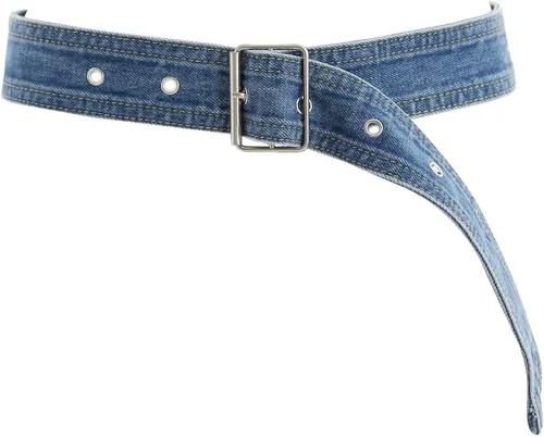 Vista 6 de Tong Gu 1 cinturón de mezclilla para mujer hebilla de metal estilo punk estilo vintage