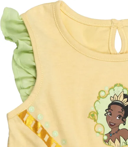Vista 5 de Disney Princess Moana Frozen Ariel Cenicienta Tiana - Mameluco y falda para niñas pequeñas a niños grandes