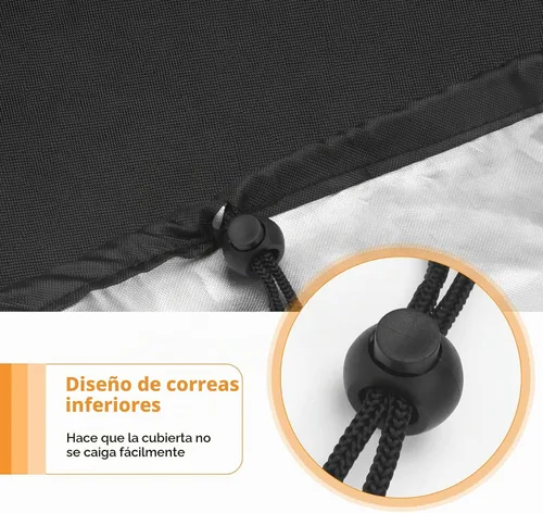 Vista 4 de Luxiv - Cubiertas negras de patio para estufa de campamento de 2 quemadores, cubierta resistente para estufa de campamento de 2 quemadores, cubierta