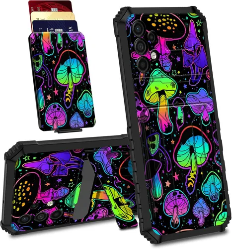 Vista 23 de BVDIKMI Funda para Samsung Galaxy A32 5G con ranura desmontable para tarjetero, soporte híbrido, de doble capa, resistente, a prueba de golpes