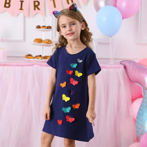 Vista 6 de VIKITA 2020 - Vestidos de verano para niña de manga corta 3-8 años