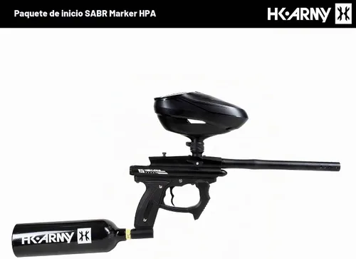 Vista 2 de HK Army SABR paquete de inicio de marcador de pistola de paintball CO2