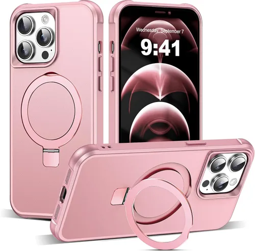 Vista 194 de SKYLMW - Funda compatible con iPhone 11 de 6.1 pulgadas, con soporte magnético invisible tipo anillo, funda translúcida de grado militar, compatible
