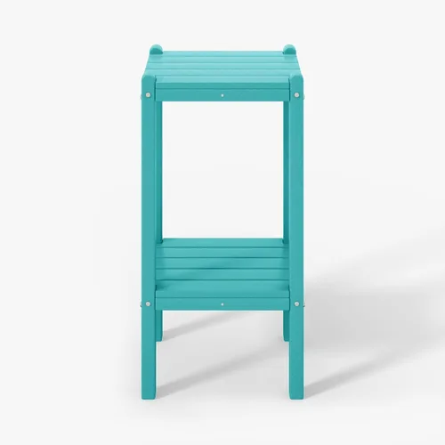 Vista 36 de WestinTrends Malibu - Mesa auxiliar cuadrada para exterior para silla Adirondack, teca