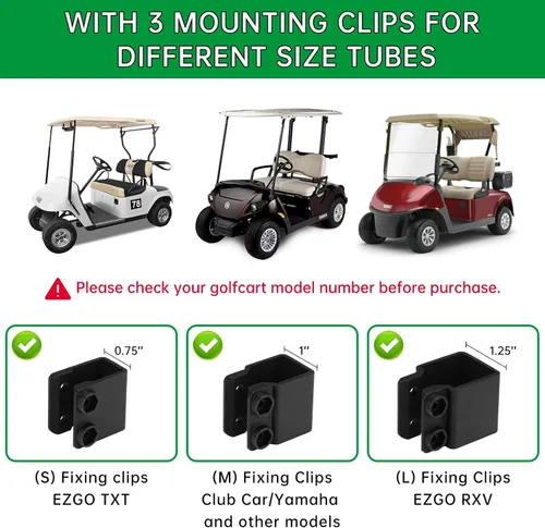 Vista 3 de SHEJISI Espejo para Carrito de Golf, Instalación Mejorada Sin Complicaciones 3 Tamaños para Jaula de Rollo de Tubo Cuadrado Compatible con Club Car