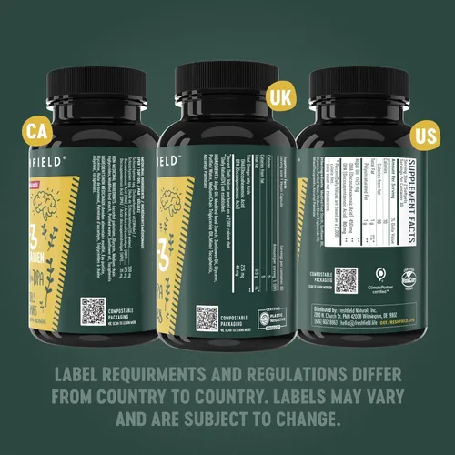 Vista 8 de Freshfield Suplemento vegano Omega 3, aceite de algas a base de plantas DHA
