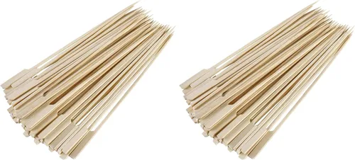 Vista 9 de Gmark Pinchos de paleta de bambú de 7" 100 ct, Púas de paleta de bambú natural, púas de barbacoa GM1032A