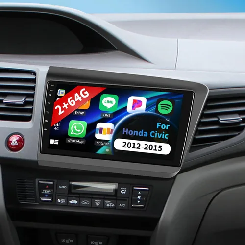 Vista 11 de [4+64GB] Estéreo de coche Android 15 de 11.5 pulgadas para Honda Civic 2012-2015 11.5 pulgadas 4+64G