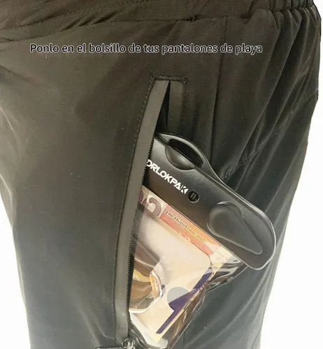 Vista 7 de DRLOKPAK Cartera sumergible impermeable 2Pack Dry Car Key FOB Case Bag Negro y anaranjado