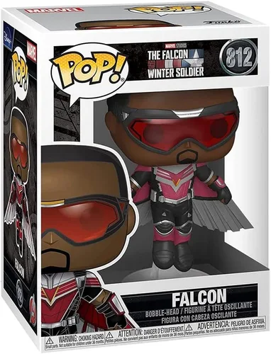 Vista 2 de Funko Pop! Marvel: El Halcón y el Soldado de Invierno - Figura de vinilo de Falcon (Flying) (incluye funda protectora de caja de pop)
