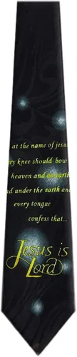 Vista 12 de BUYYOURTIES Corbatas novedosas con temática cristiana de Jesús para hombre