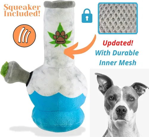 Vista 2 de Nestpark Puppy Chiefer 3000 - Divertidos juguetes para perros, hierba chirriante de felpa para medianos, pequeños y grandes, bonitos regalos