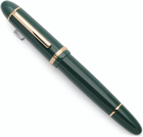 Vista 19 de Pluma estilográfica Jinhao X159 (Plumín EF 0.38mm, verde aguacate con clip dorado)