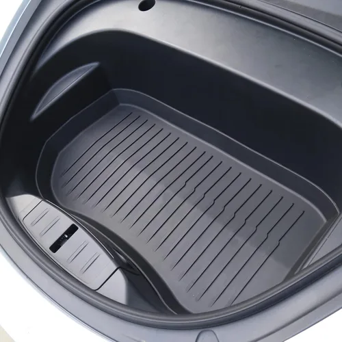 Vista 9 de Revestimientos de Carga para Todo Clima para Tesla Model 3 Alfombrillas de Maletero, Alfombrillas Protectoras de Bandeja de Maletero Delantero