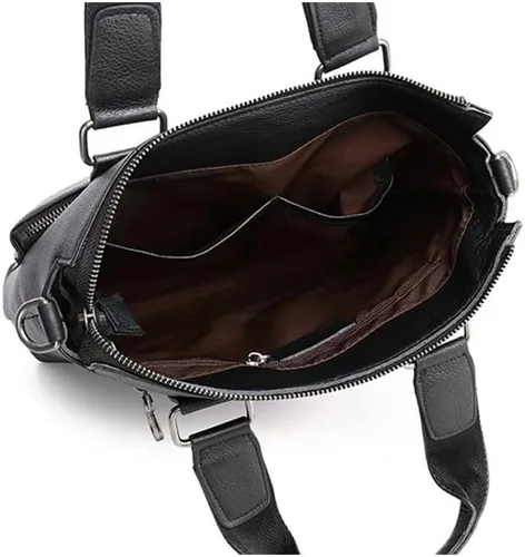 Vista 5 de Ztimi Men's Standing Handbag Men's Briefcase Handbag Men's Shoulder Bag Large Travel Messenger Bag