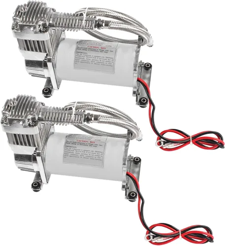 Vista 7 de JDMSPEED Nuevo Kit de Compresor de Aire 12 Voltios Dual Cromado 440C 200 PSI 440C