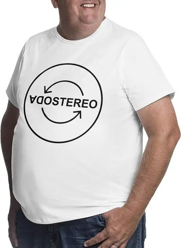 Vista 2 de Soda Stereo Logo Big Size T Shirt Man's Summer Tee Casual Short Sleeve T-Shirts