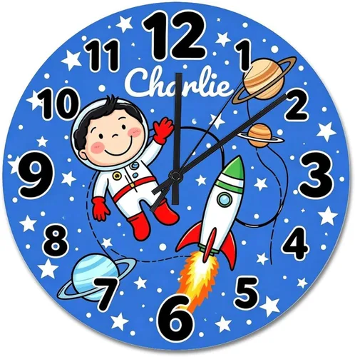 Vista 11 de ArogGeld Reloj de pared para conductor de autobús escolar, reloj de madera clásico 10 silencioso, sin tictac, de cuarzo, funciona