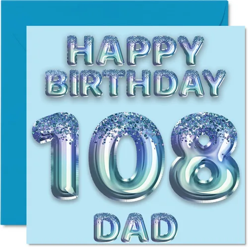 Vista 310 de Stuff4 Tarjeta de primer cumpleaños para niños, globo de fiesta con purpurina azul, tarjetas de feliz cumpleaños para niño de 1 año, nieto, hijo, 57