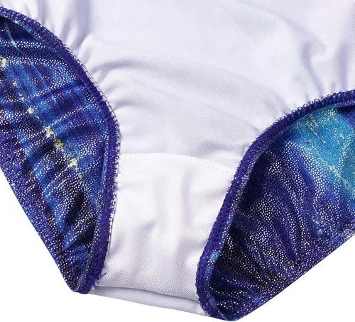 Vista 4 de TFJH E - Leotardo de gimnasia brillante de una pieza para niñas y niños