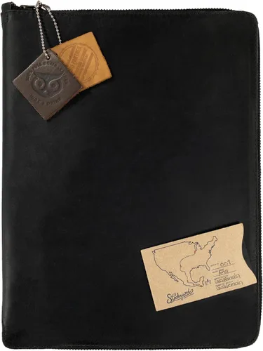 Vista 7 de Hide & Drink, Zippered Journal Cover for Moleskine Notebook, XL Size (7.5 x 9.75 in. Notebook NOT Included) Full Grain Leather, Handmade, Charcoal