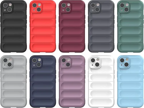 Vista 4 de Funda protectora para iPhone 13, a prueba de golpes, silicona suave al tacto para iPhone 13, antiarañazos, azul