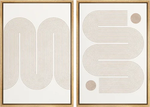 Vista 84 de MUDECOR Lienzo enmarcado para pared, bosque brumoso, reflejos, paisaje tranquilo, ilustraciones modernas, arte decorativo, bohemio, tranquilo/zen