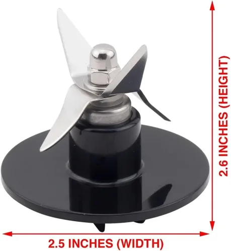Vista 5 de Asamblea de corte de cuchillas de licuadora de acero inoxidable con junta, compatible con Cuisinart, SPB-456-2B CBT-500, SBH600, compatible