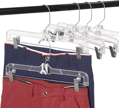 Vista 7 de Ganchos para colgar ropa, perchas para ropa, clips extensores de percha, ganchos en cascada, accesorio de perchas abrazables de terciopelo, Blanco