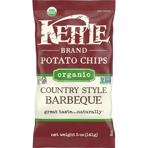 Vista 72 de Kettle Brand Papas Fritas, Sabor Barbacoa del Patio Trasero, 5 Onzas (Paquete de 15)