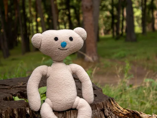 Vista 3 de Oso Alpha de Peluche Hecho a Mano Juguetes de Peluche de Terror de 11 Pulgadas