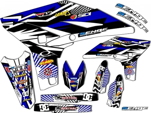 Vista 6 de 2007-2014 WR 250 F Mayhem Black Senge Kit de base gráfica compatible con Yamaha