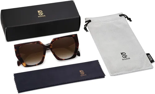 Vista 5 de SOJOS Retro Polarized Oversized Sunglasses Womens Big Square Vintage Designer Sunnies SJ2205