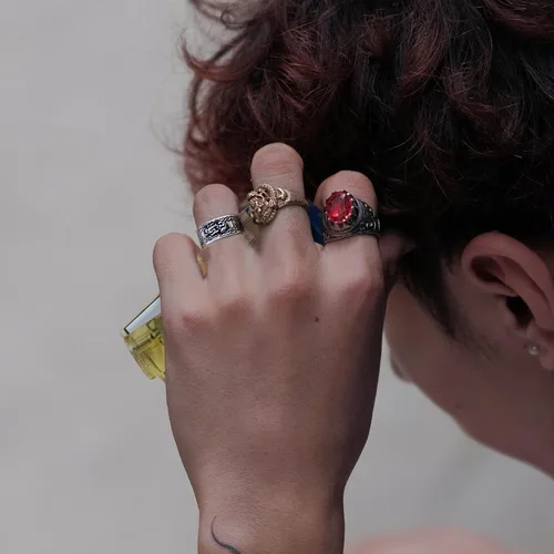 Vista 4 de Aeboocag 2 anillos de mantra Feng Shui Pixiu para mujeres y hombres, doble protección, riqueza, amor, salud, amuleto budista de buena suerte